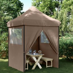 vidaXL Partytent 200 x 200 x 306 cm Bruin Oxford Stof