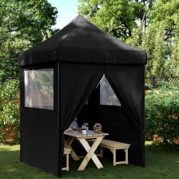 vidaXL Partytent 200 x 200 x 306 cm Zwart Oxford Stof