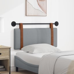 vidaXL Hangend hoofdbord Lichtgrijs Antiek PU