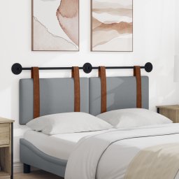 vidaXL Hangend hoofdbord Lichtgrijs Antiek PU