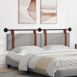 vidaXL Hangend hoofdbord Wolkengrijs Antiek PU