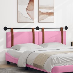 vidaXL Hangend Hoofdeinde Effen Roze 190 x 55 x 5 cm Antiek PU