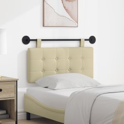 vidaXL Hangend hoofdbord Crème Kunstleer