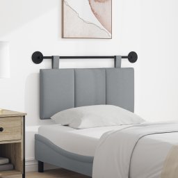 vidaXL Hangend hoofdbord Lichtgrijs Stof