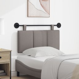 vidaXL Hangend hoofdbord Taupe Stof