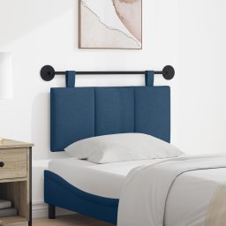 vidaXL Hangend hoofdbord Blauw Stof