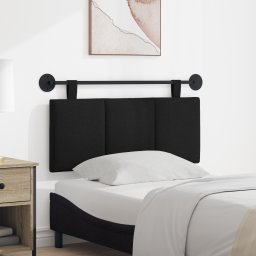 vidaXL Hangend hoofdbord Zwart Stof