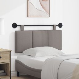 vidaXL Hangend hoofdbord Taupe Stof