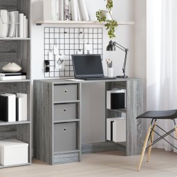 vidaXL Bureau Grijs Sonoma 100 x 40 x 75 cm Bewerkt hout