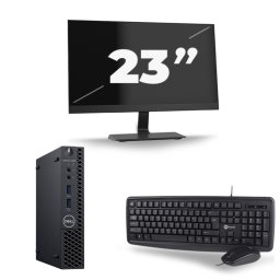 Dell Optiplex 3060 Micro USFF - Intel Core i7-8e Generatie - 8GB RAM - 256GB SSD - Windows 11 + 1x 23 inch Monitor