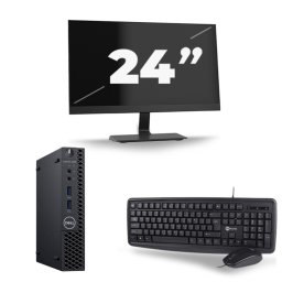 Dell Optiplex 3060 Micro USFF - Intel Core i7-8e Generatie - 8GB RAM - 256GB SSD - Windows 11 + 1x 24 inch Monitor