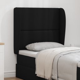 vidaXL Hoofdbord oor Zwart 80 x 23 x 6 cm PVC