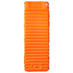 vidaXL Kampeermatras met kussen zelfopblazend 1-persoons oranje