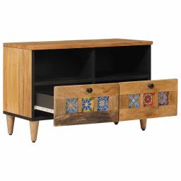 vidaXL TV-kast Naturel 70 x 33 x 46 cm Massief Mango Hout