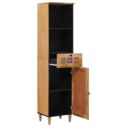 vidaXL Badkamerkast Naturel 38 x 33 x 160 cm Massief Mango Hout