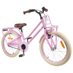 vidaXL Kinderfiets 18 Inch voor 5-7 jaar Lichtroze
