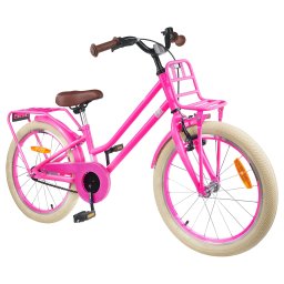 vidaXL Kinderfiets 18 Inch voor 5-7 jaar Donkerroze