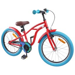 vidaXL Kinderfiets 22 Inch voor 7-12 jaar oud Rood