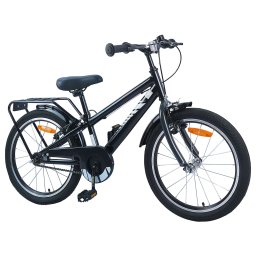 vidaXL Kinderfiets 18 Inch voor 5-7 jaar Zwart
