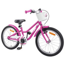 vidaXL Kinderfiets 18 Inch voor 5-7 jaar Donkerroze
