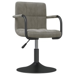 vidaXL Eetkamerstoelen draaibaar 2 st fluweel lichtgrijs
