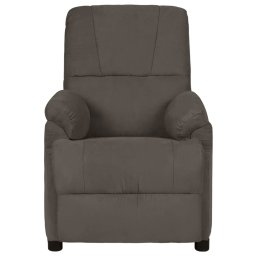 vidaXL Massagestoel microvezelstof donkergrijs