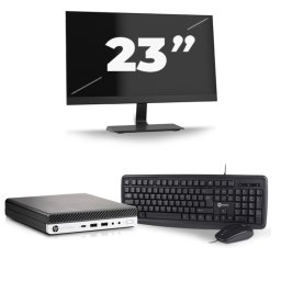 HP EliteDesk 800 G5 USFF - Intel Core i5-9e Generatie - 8GB RAM - 256GB SSD - Windows 11 + 1x 23 inch Monitor