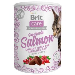 3x100g Brit Care Cat Snack Superfruits & Zalm Kattensnacks