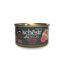 12x80g Schesir After Dark kip & Rund natvoer voor katten