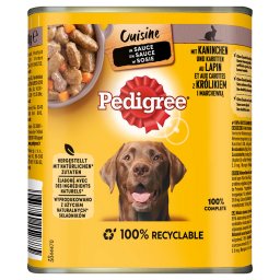 12x800g Konijn & Wortelen in saus Pedigree Classic natvoer voor honden