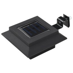 vidaXL Solarlampen 12 st LED vierkant 12 cm zwart