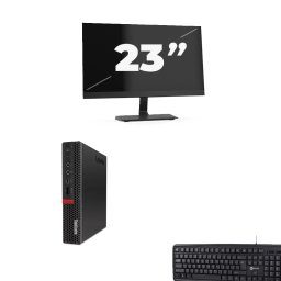 Lenovo ThinkCentre M720q USFF - Intel Core i5-8e Generatie - 8GB RAM - 256GB SSD - Windows 11 + 1x 23 inch Monitor