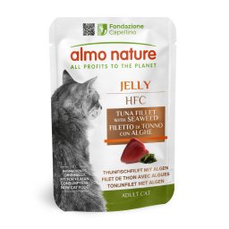 Almo Nature HFC Jelly maaltijdzakjes Kattenvoer 6 x 55 g - Tonijnfilet met zeewier