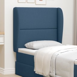 vidaXL Hoofdbord oor Blauw 80 x 23 x 6 cm Stof