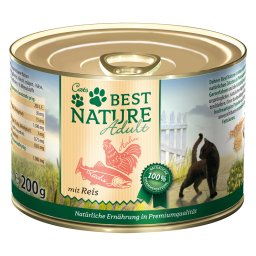 12x 200g Best Nature Cat Adult Zalm, Kip & Rijst