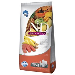 10kg N&D Dog Tropical Selection Adult Medium/Maxi met zalm droog hondenvoer