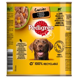 12x800g Lam & Wortelen in saus Pedigree Classic natvoer voor honden