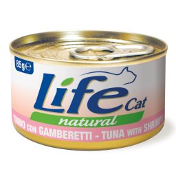 12x85g Life Cat Natural adult tonijn met garnalen nat kattenvoer