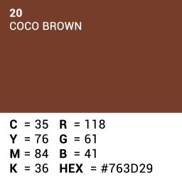 Superior Achtergrondpapier Coco Brown 1.35m x 11m