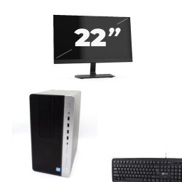 HP ProDesk 600 G4 Micro Tower - Intel Core i5-8e Generatie - 8GB RAM - 256GB SSD - Windows 11 + 1x 22 inch Monitor
