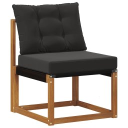 vidaXL Buiten bankenset 3 st Naturel en Zwart 189,5 x 63 x 73 cm