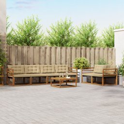 vidaXL Buiten bankenset 7 st Natuurlijk en Beige