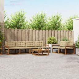 vidaXL Buiten bankenset 7 st Natuurlijk en Beige