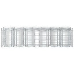 vidaXL Gabion Verhoogd Bed 2 pcs Zilverkleurig