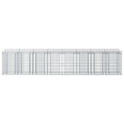 vidaXL Gabion Verhoogd Bed 3 pcs Zilverkleurig