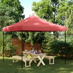 vidaXL Partytent 292 x 292 x 315 cm Bordeauxrood Oxford Stof