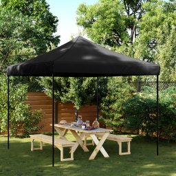 vidaXL Partytent 292 x 292 x 315 cm Zwart Oxford Stof