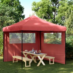 vidaXL Partytent 292 x 292 x 315 cm Bordeauxrood Oxford Stof