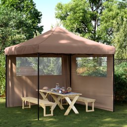vidaXL Partytent 292 x 292 x 315 cm Bruin Oxford Stof
