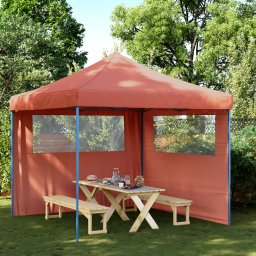 vidaXL Partytent 292 x 292 x 315 cm Terracotta Oxford Stof